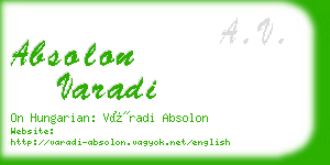 absolon varadi business card